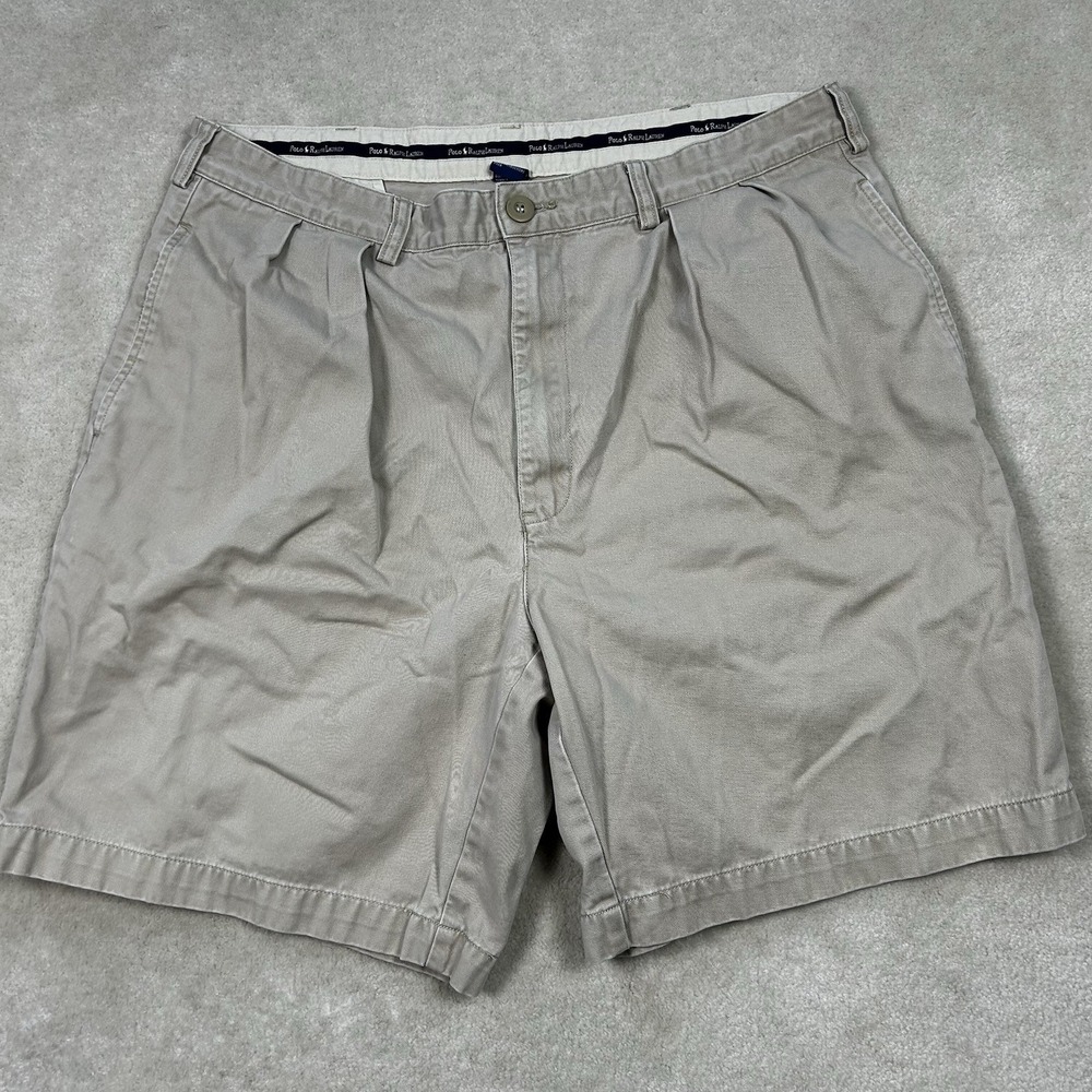 VINTAGE 90s Ralph Lauren Polo Pleated Shorts Mens 38 Classic Chino Baggy Dad